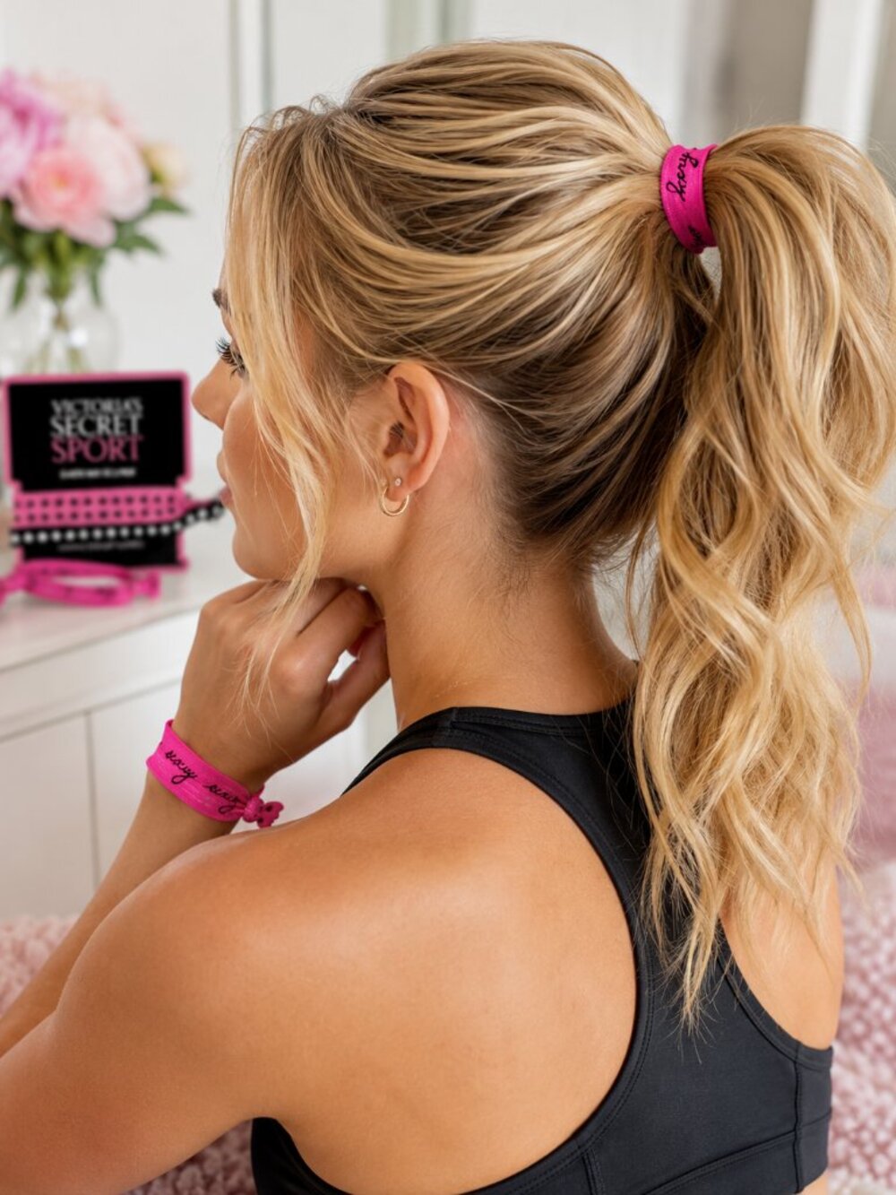 Victoria’s Secret Sport Elastic Hair Ties 4 Pc 2 Random Packs NEW